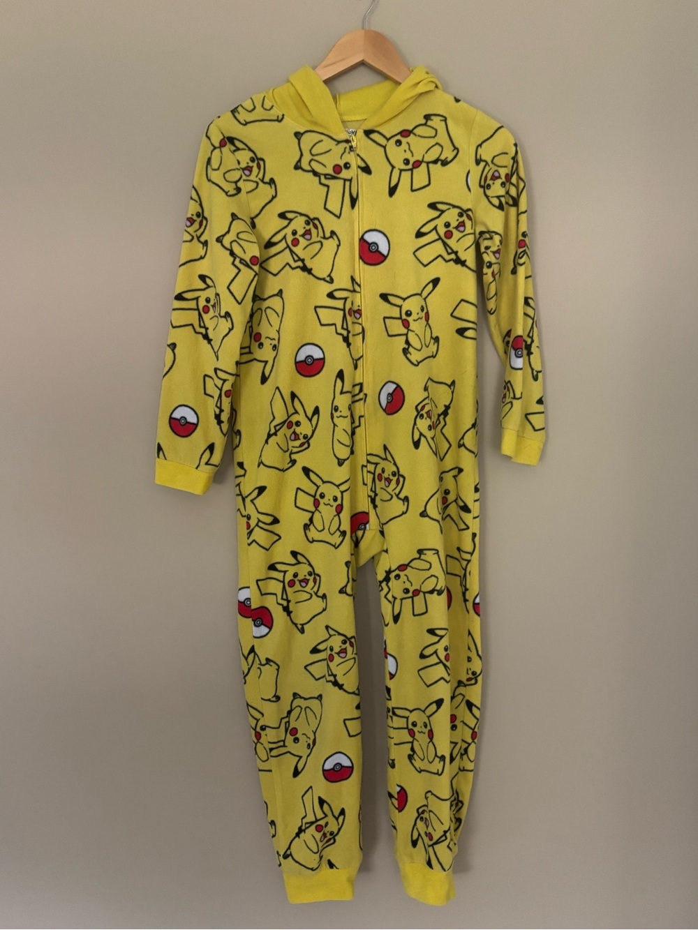 Pokemon Yellow Pikachu Hooded One-Piece